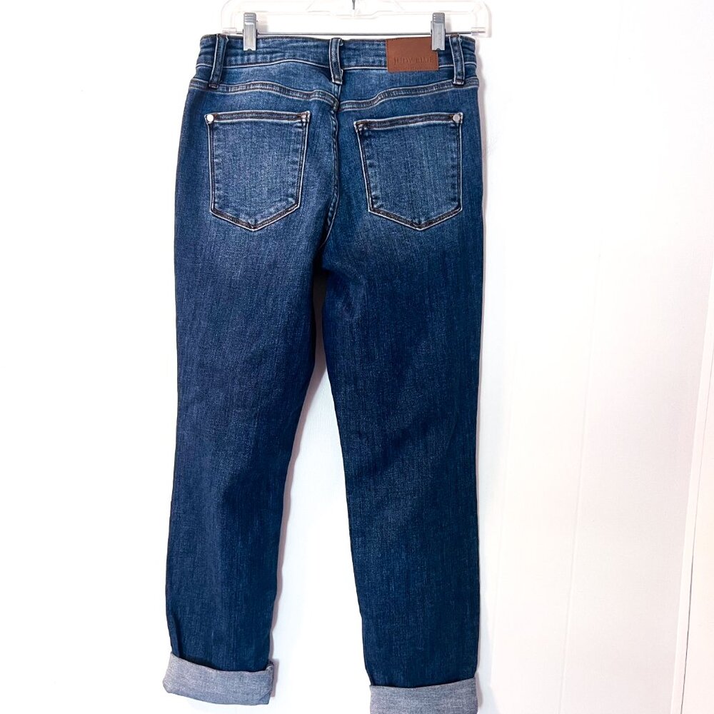 Judy Blue Destroyed Distressed Slim Fit Mid Rise Jeans Size  7/28 - Picture 6 of 16